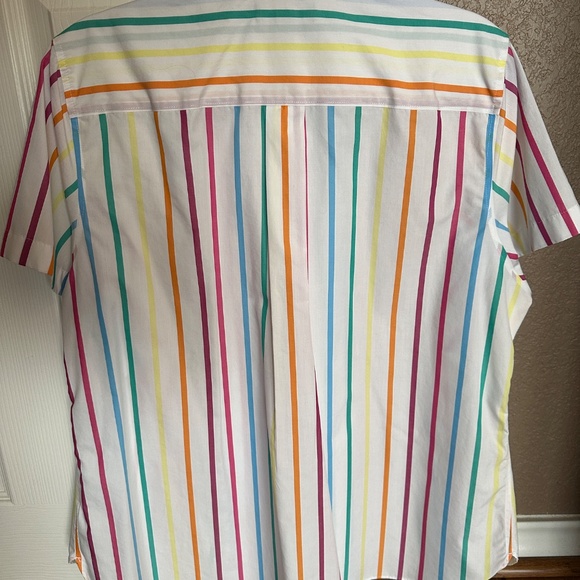 Lands' End 18W No Iron 100% Supima Cotton Short Sleeve Button Down Shirt - Picture 3 of 4